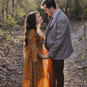 Roolee mustard floral dress
